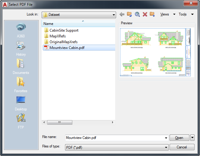 PDF Import Enhancements AutoCAD 2018