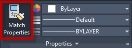 Match Properties AutoCAD