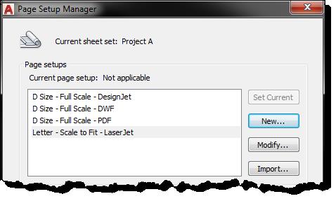 Plot Page Setup AutCAD