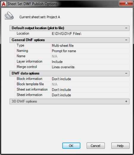 AutoCAD Sheet Sets Publish PDF DWF