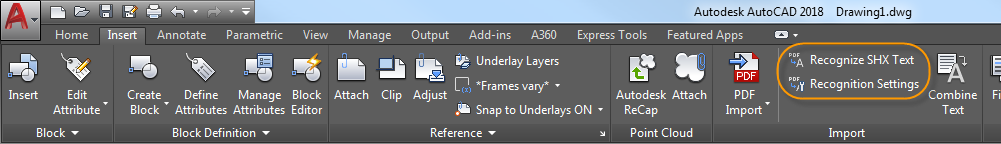 Recognize_SHX_AutoCAD_PDF