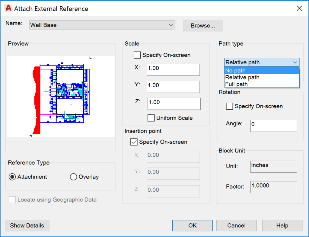 Relative_Path_AutoCAD_2018