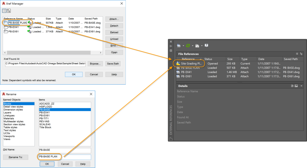 Rename Reference Files_AutoCAD_2018_2