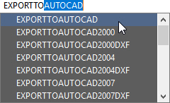 EXPORTTOAUTOCAD