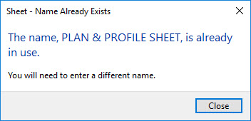 sheet set error message