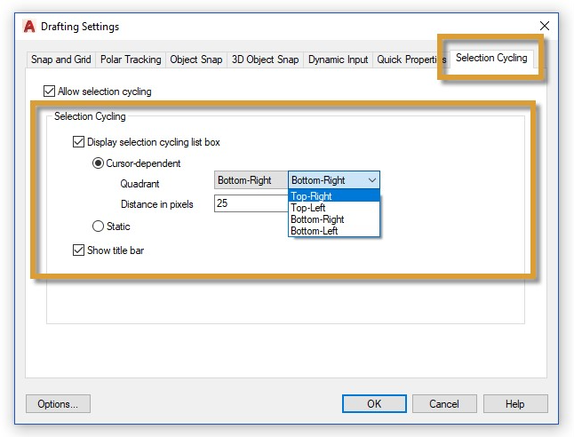 Avoiding AutoCAD Drafting Tool Stymies