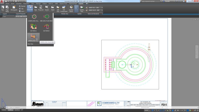 how to change 3d view to 2d in autocad 2018