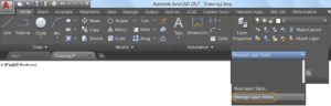 AutoCAD 2017 - Accessing the Layer States Manager.