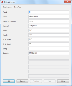 AutoCAD 2017 - Edit Attributes dialog box.