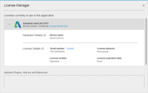 License Manager for serial number license