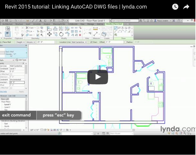 link autocad file to revit