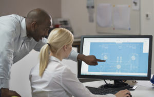 Photo of AutoCAD engineers. AutoCAD Trial Resource Center.