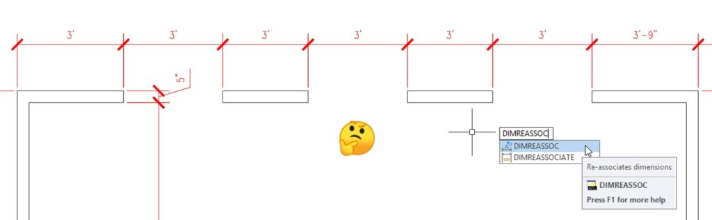 AutoCAD dimensions