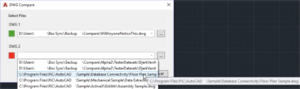 AutoCAD DWG Compare: DWG Compare Dialog Box