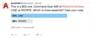 March CADness 2017: LINE vs ROTATE