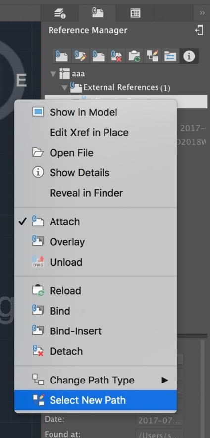 AutoCAD 2018 for Mac: Xref Path Manager