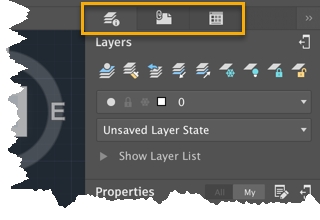 AutoCAD 2018 for Mac: Tabbed Palettes