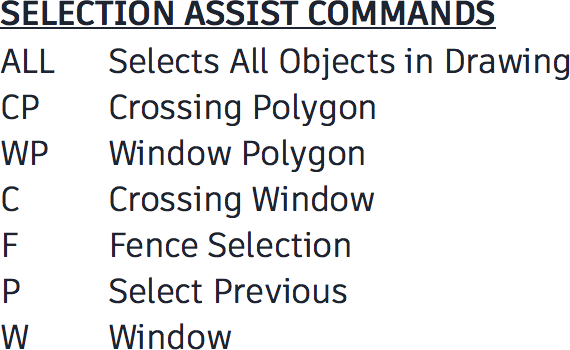 AutoCAD Selection Tips