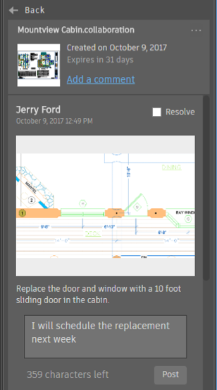 AutoCAD 2019 Shared Views: View Comments on Shared Views