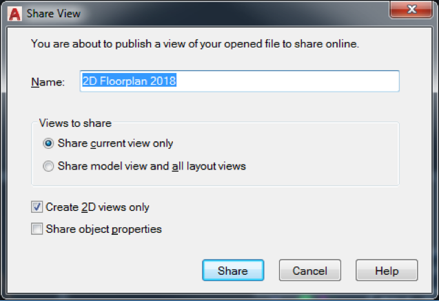 AutoCAD 2019 Shared Views: Sharing the View