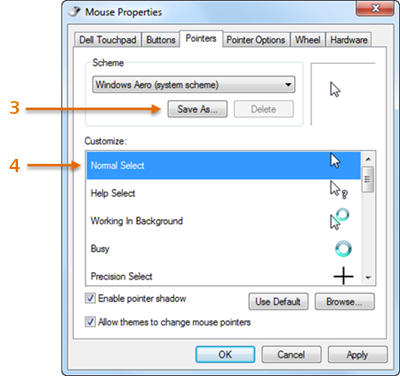 Laser cursor – Custom Cursor