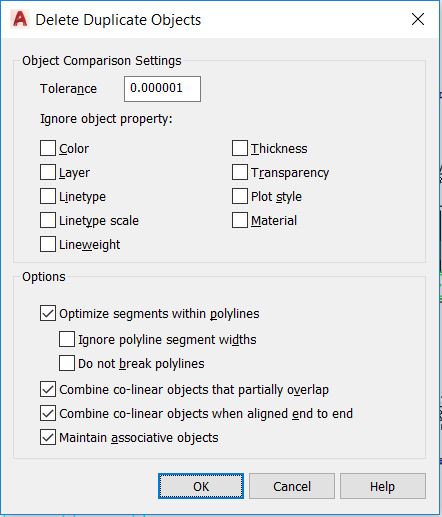 OVERKILL command AutoCAD