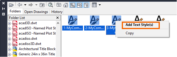 Import Styles AutoCAD