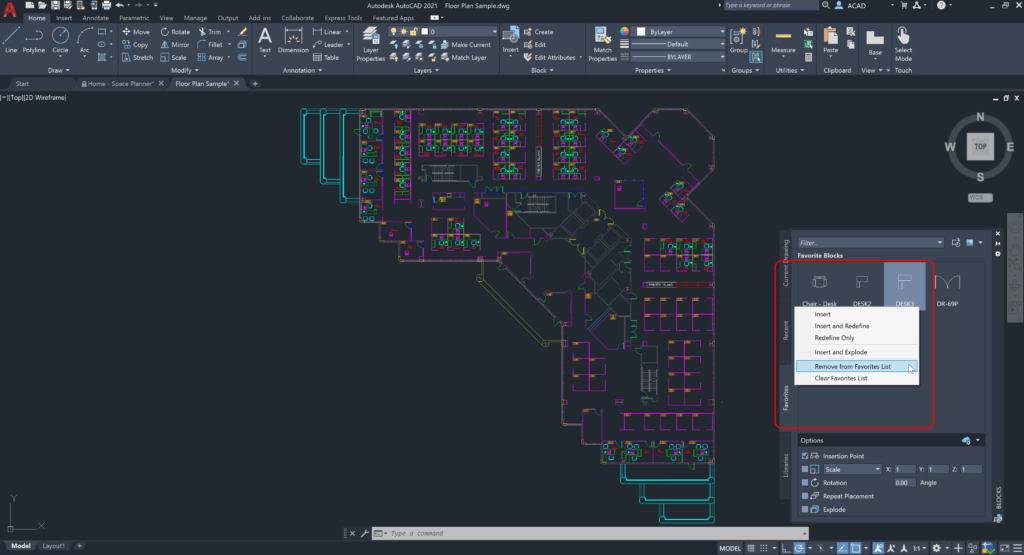 Clear library AutoCAD 2021.1 update