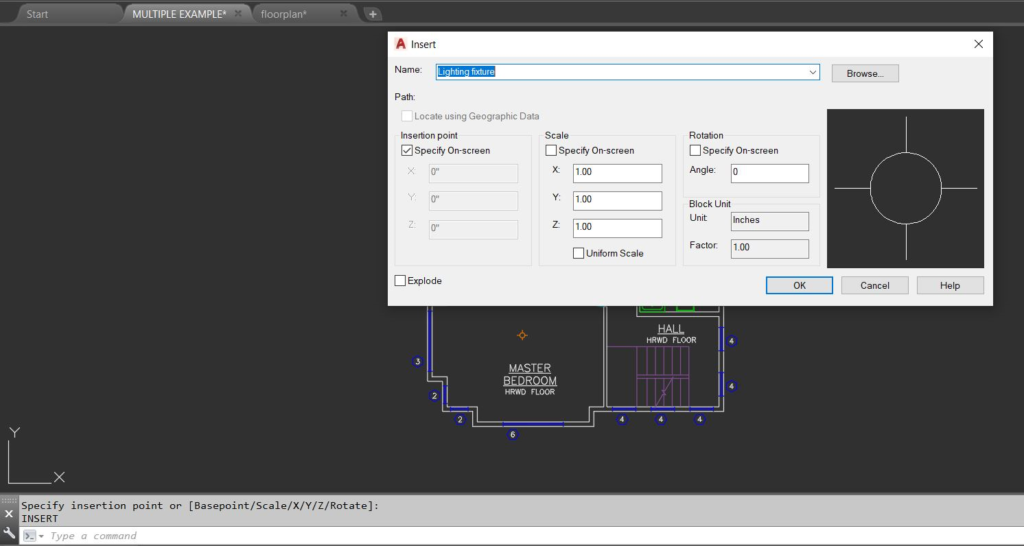 Multiple command AutoCAD