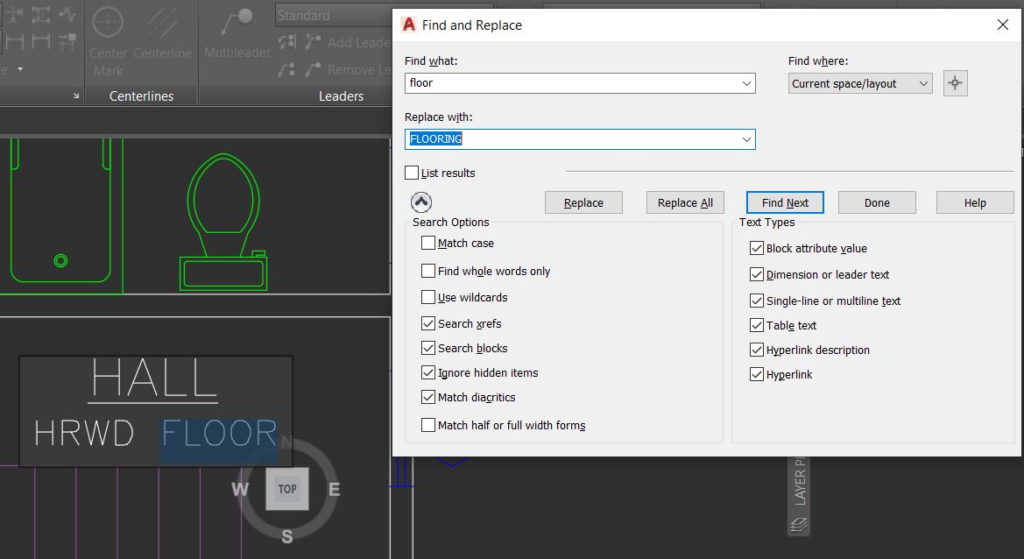Find and Replace Text AutoCAD
