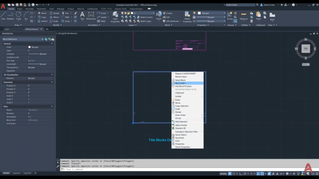 Block Editor AutoCAD