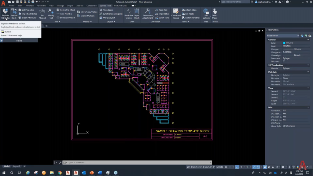 Block Express Tools AutoCAD