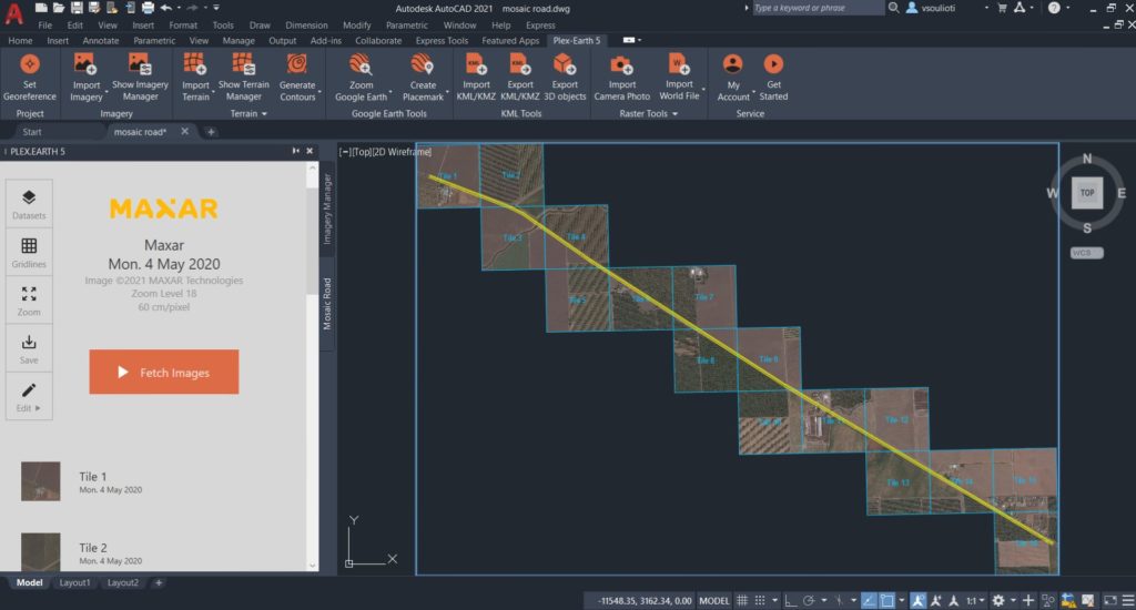 Plex Earth Imagery AutoCAD