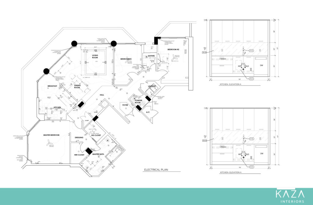 Interior design drawing plans AutoCAD LT