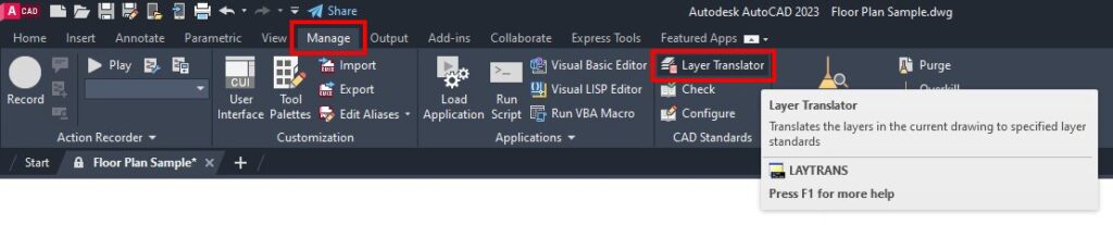 AutoCAD Layer Translate