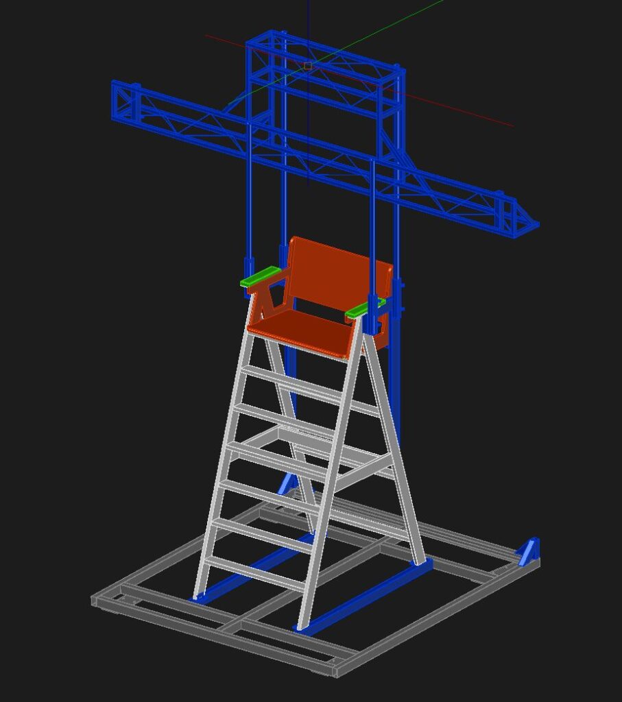 Screenshot of throne frame in AutoCAD