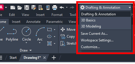 Screenshot of AutoCAD