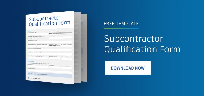 subcontractor qualification