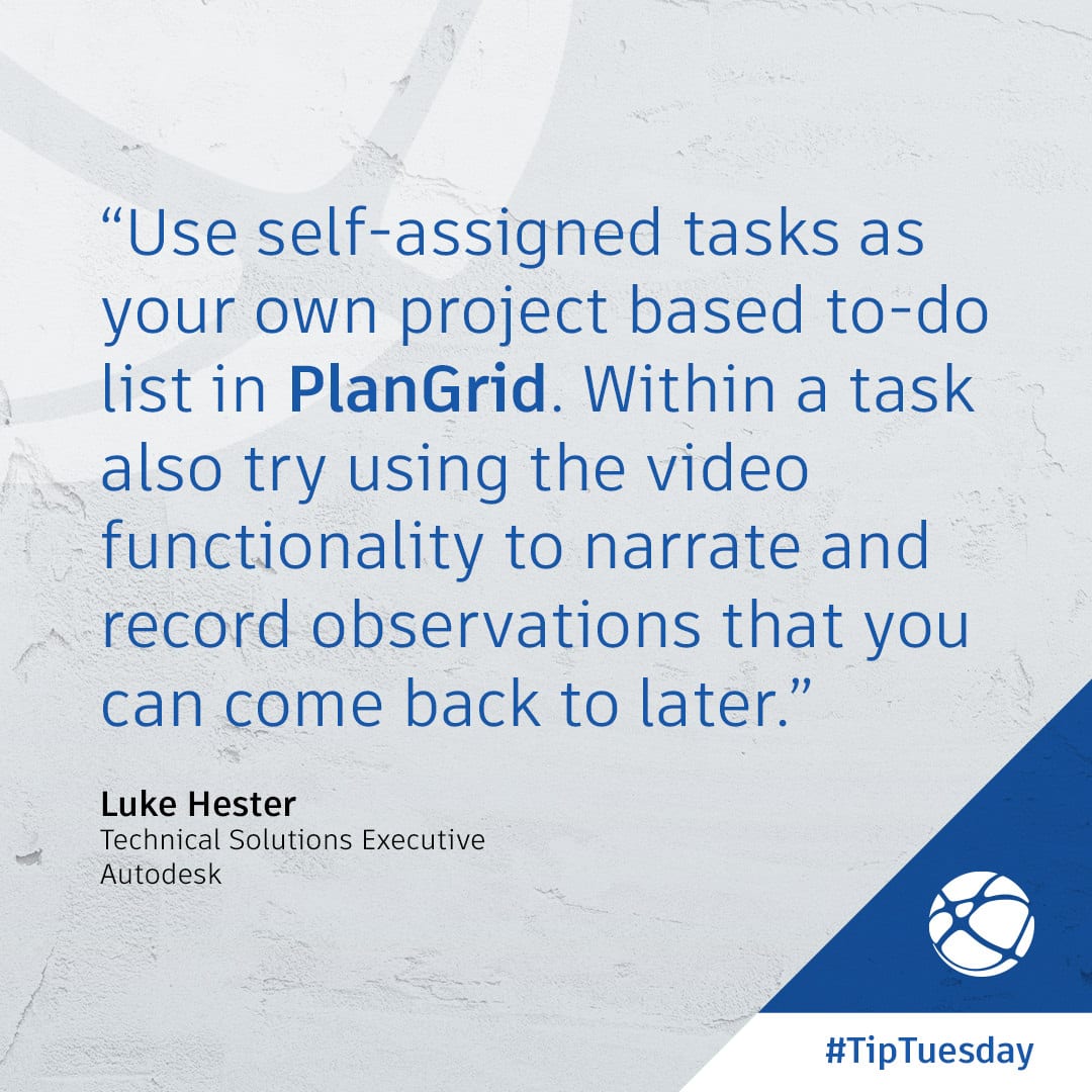 tip Tuesday - PlanGrid