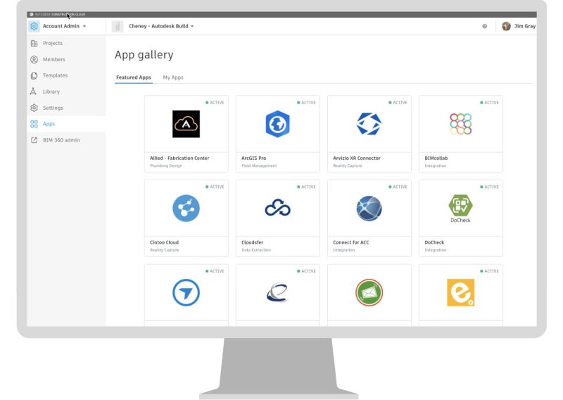 Autodesk Construction Cloud, API, App Gallery