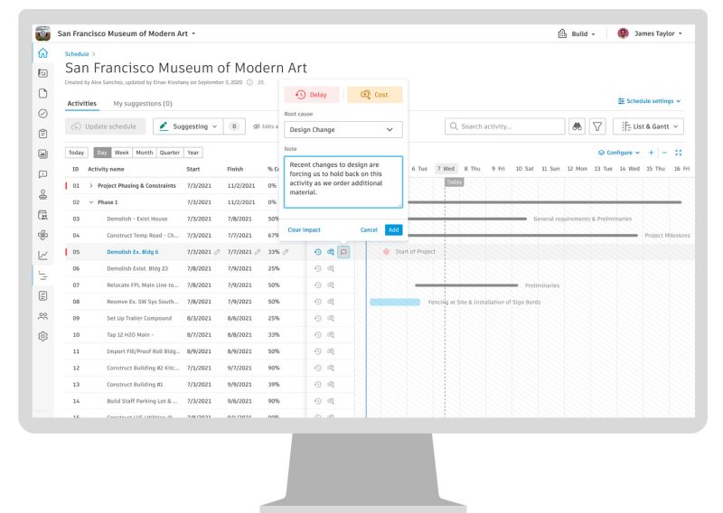 Schedule suggestion, 50+ New Product Updates for Autodesk Construction Cloud