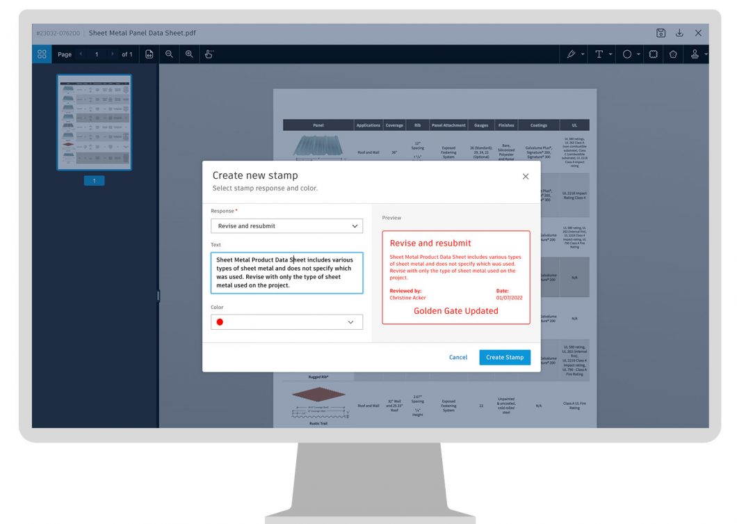 Built-in Stamps, Executive Dashboard, Autodesk Construction Cloud