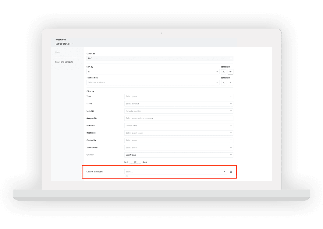 BIM 360 - Custom Attribute Filters