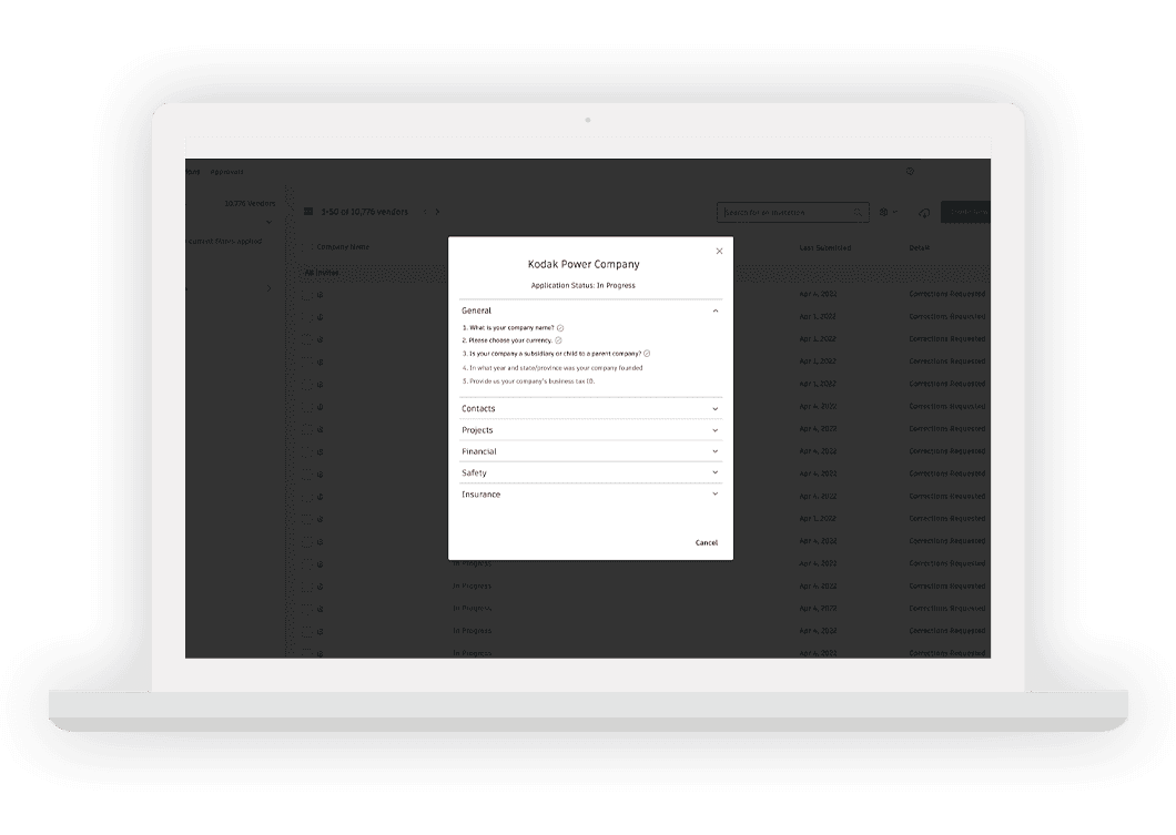 TradeTapp - Vendor Application Progress