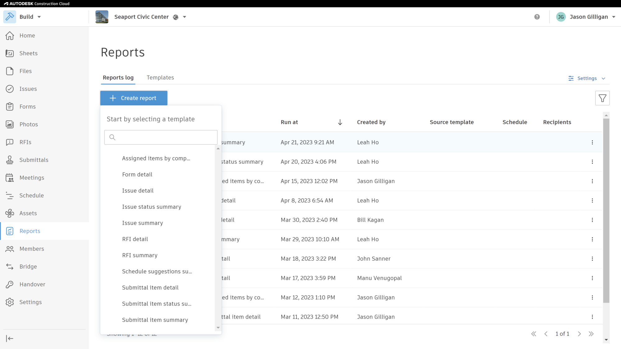 daily field reports template construction