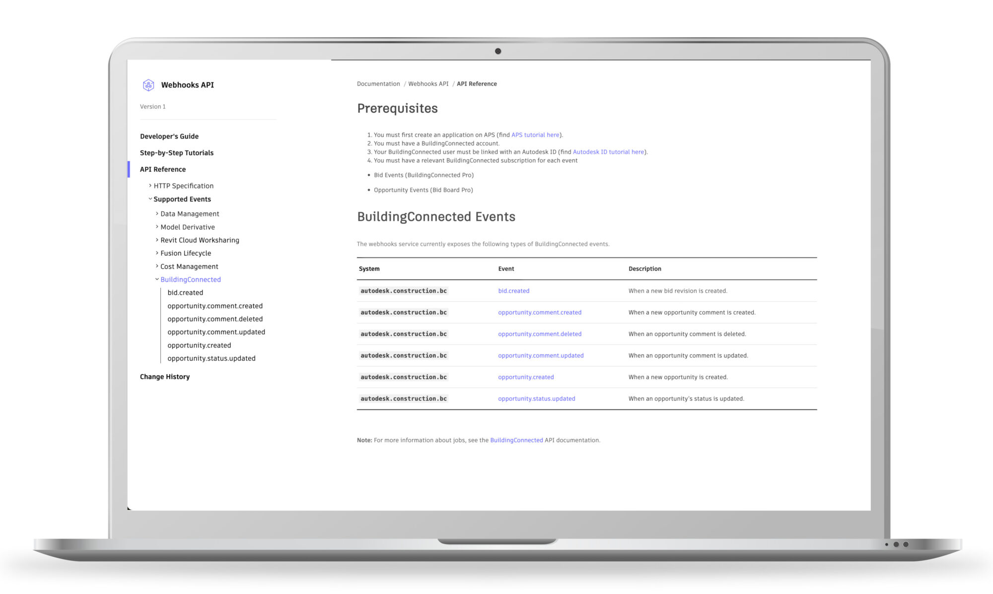 buildingconnected webhooks