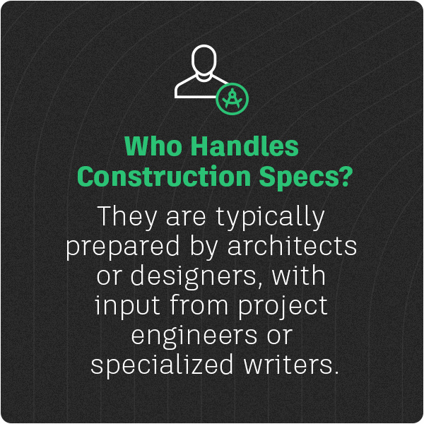 Who Handles Construction Specs? Tip 2