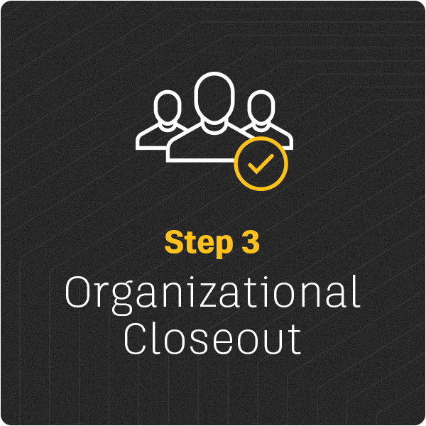 organizational closeout