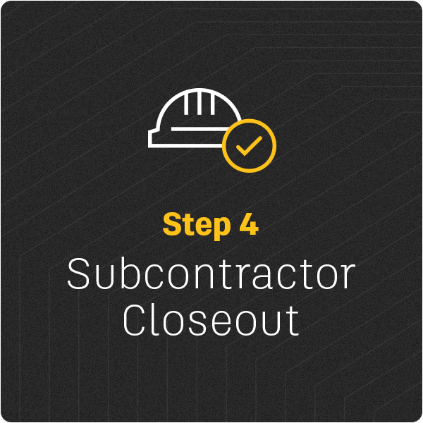 subcontractor closeout