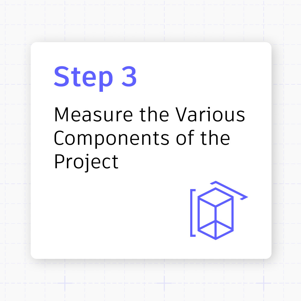 Step 3: Measure the Various Components of the Project 